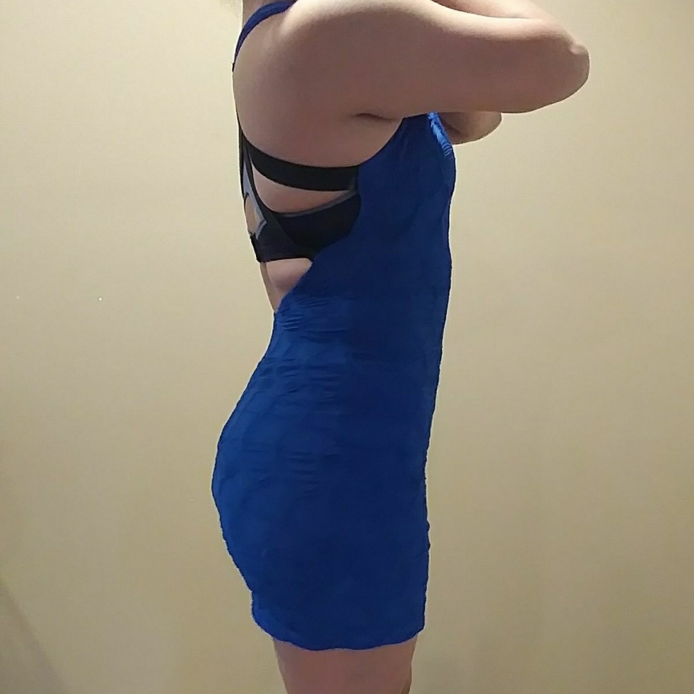 Blue Backless Bodycon